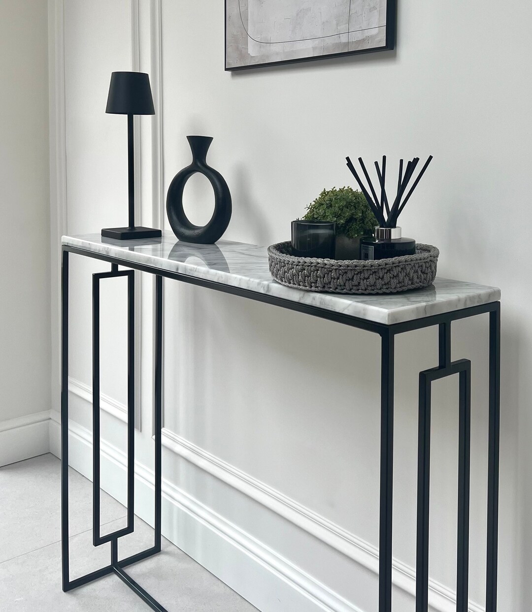Marble Radiator Table Marble Console Table Radiator Cover With Art-deco Pattern on the Sides ...