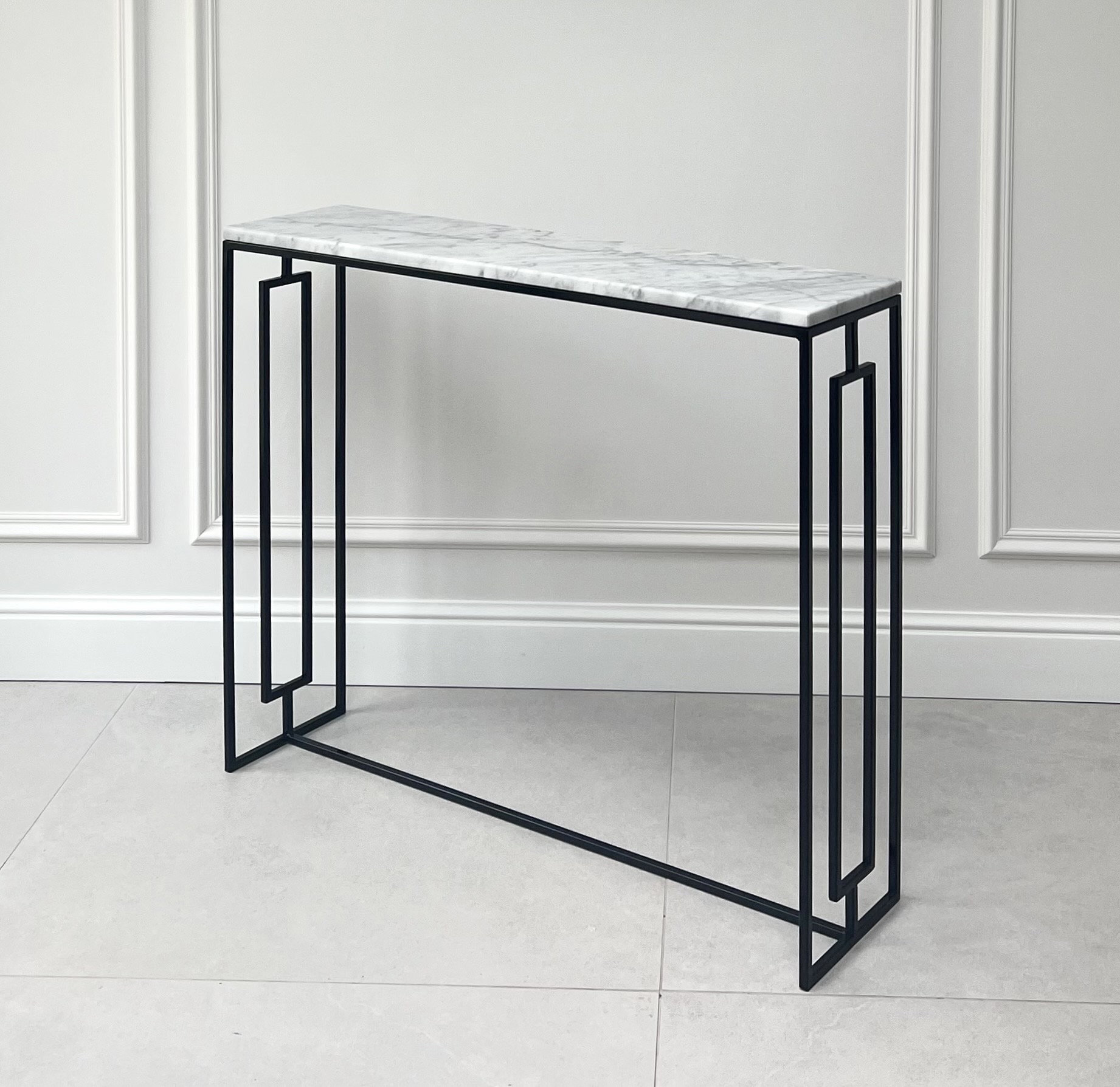 Marble Radiator Table Marble Console Table Radiator Cover With Art-deco Pattern on the Sides ...