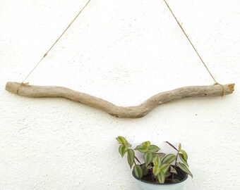 Long Driftwood For Macrame /& Weaving Craft Driftwood Thick Driftwood Piece 22/'/' Airplant Holder 55,5cm Rounded Airplant Mobile