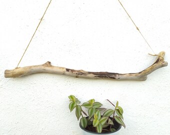 Long Driftwood For Macrame /& Weaving Craft Driftwood Thick Driftwood Piece 22/'/' Airplant Holder 55,5cm Rounded Airplant Mobile