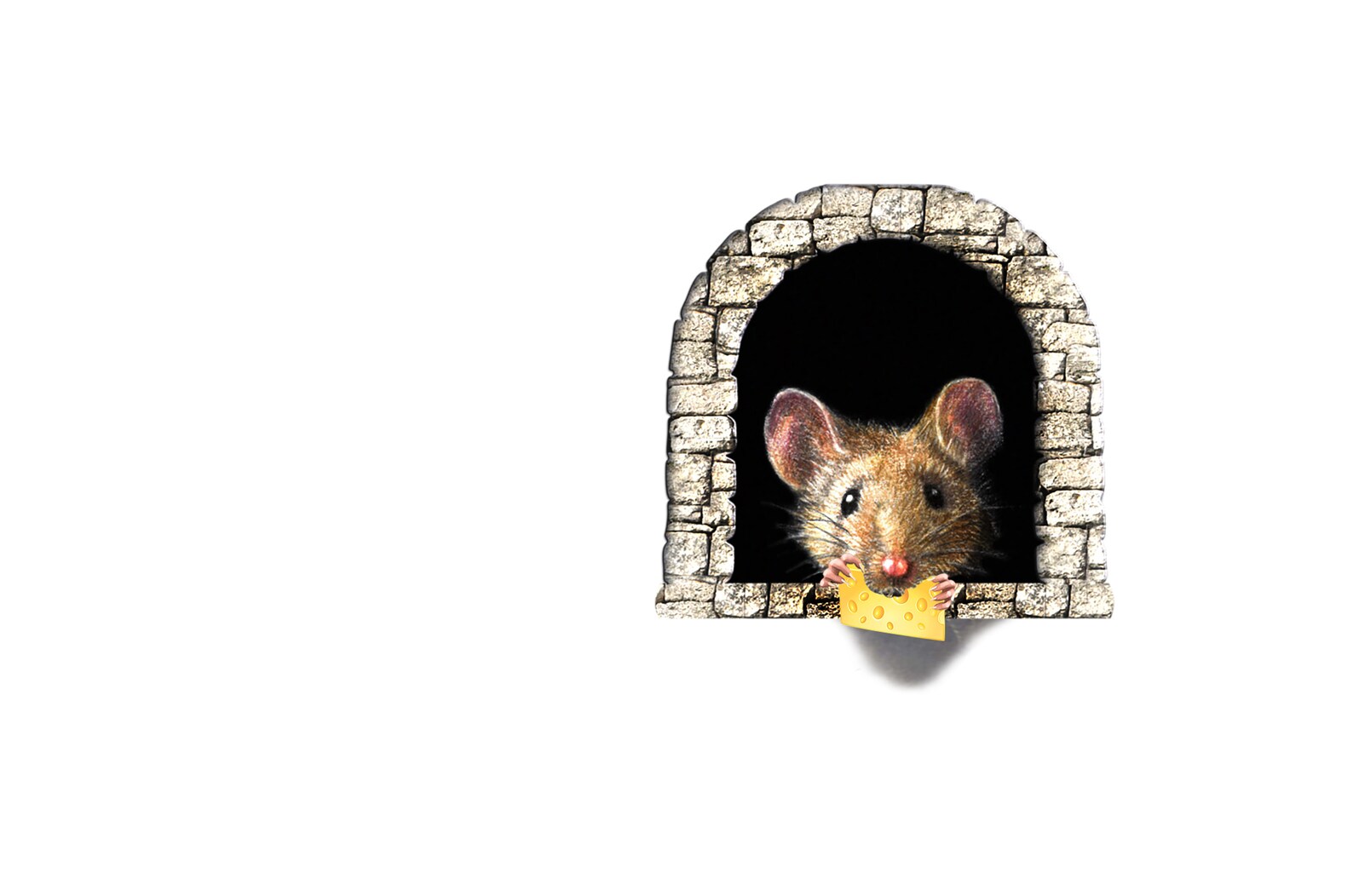 Autocollant réaliste de mur de souris 3D Etsy