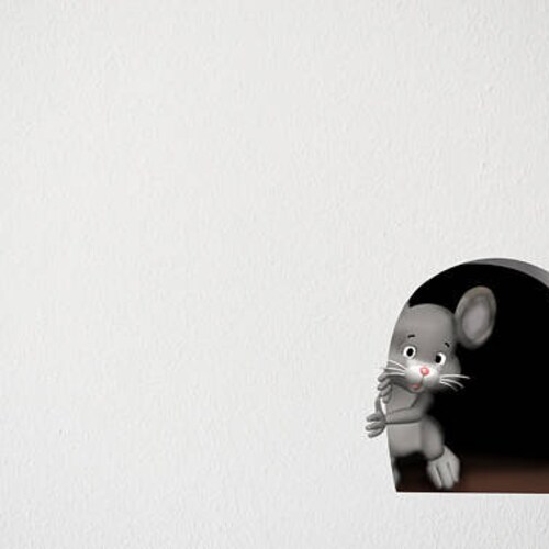 Realistic 3D Mouse Wall Sticker - Etsy