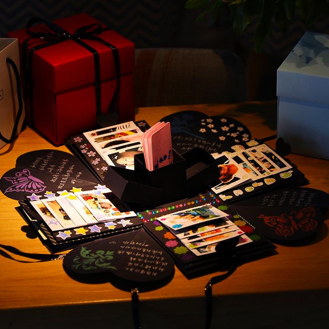 Love Explosion Box Couples Memory Photo Box Surprise Gift Etsy