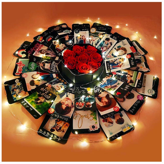 Photo Gift Explosion Box, Valentine's Day Surprise Gift, Anniversary Photo  Album With LED Lights, Couple Exploding Box -  Ireland