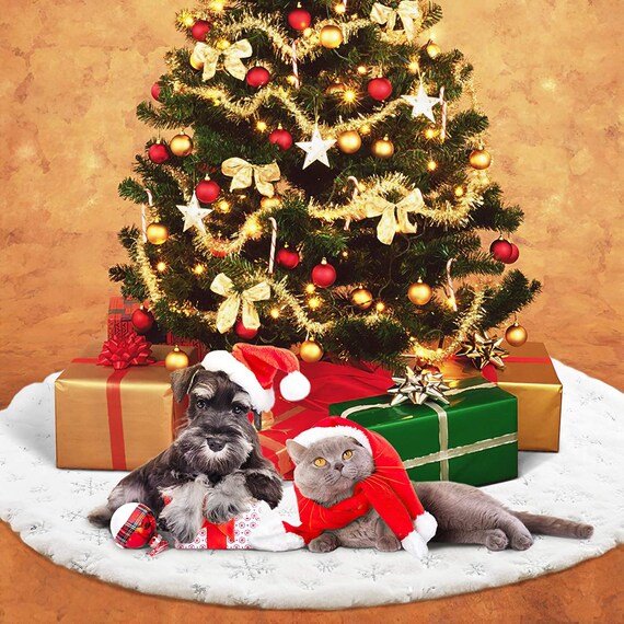 Silver sequin christmas tree skirt cheap