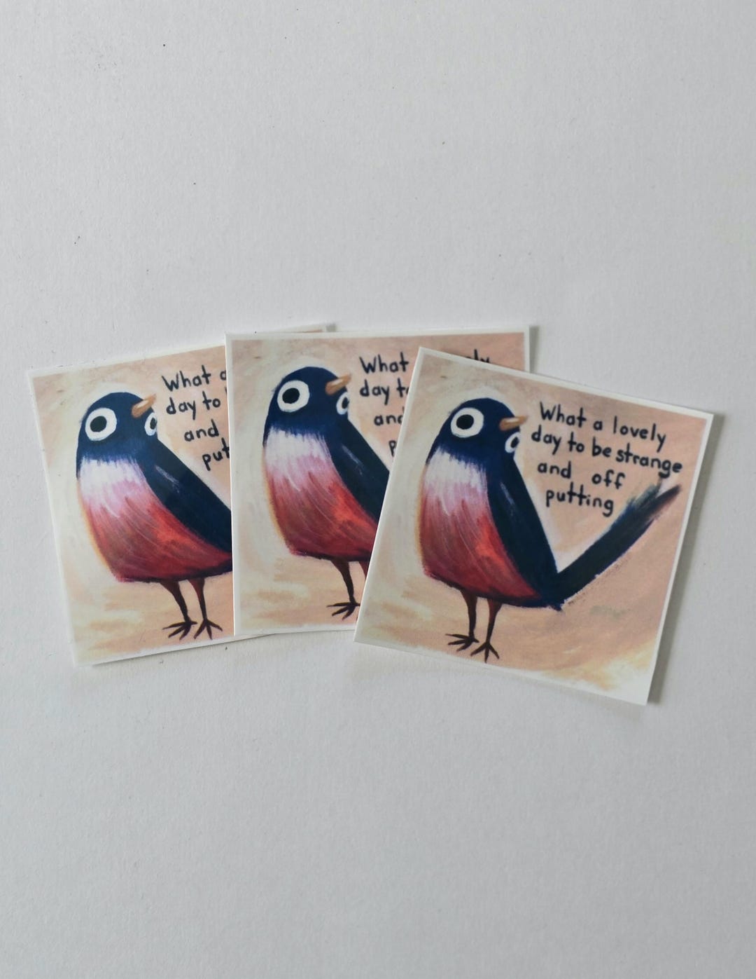 Funny Bird Stickers, Water Resistant Stickers, Hand Cut, Laptop Decals ...