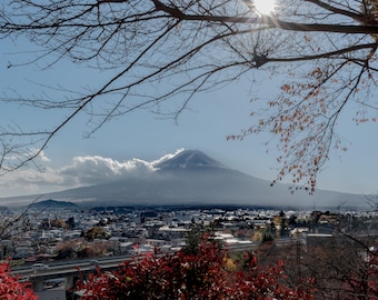 Mt. Fuji, japan, fine art print, art, decor, japan photography, mountain, city, light, wall art, country life