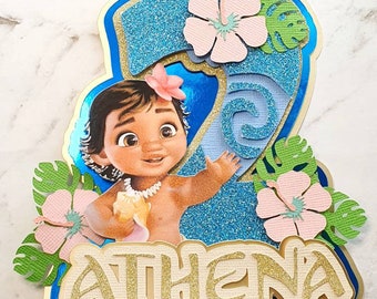 Baby Moana Cake Topper Etsy Baby Moana Cake Topper Etsy