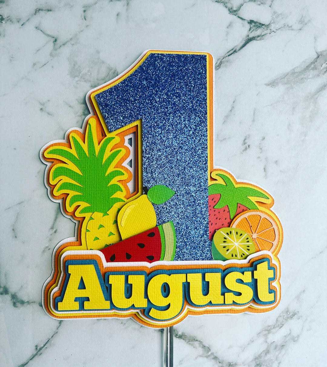 Custom Fruit Cake Topper, Cake Topper, Personalised Cake Topper Etsy