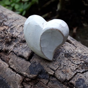 Decorazioni pendenti a forma di cuore in legno naturale coppia -  Italia