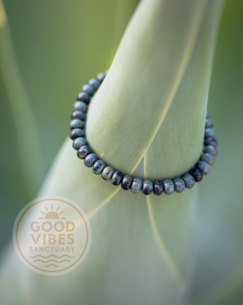 Kambaba Jasper and Red Jasper Bracelet • Grounding Unisex Jewelry image 6