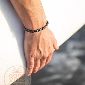 Kambaba Jasper and Red Jasper Bracelet • Grounding Unisex Jewelry image 2