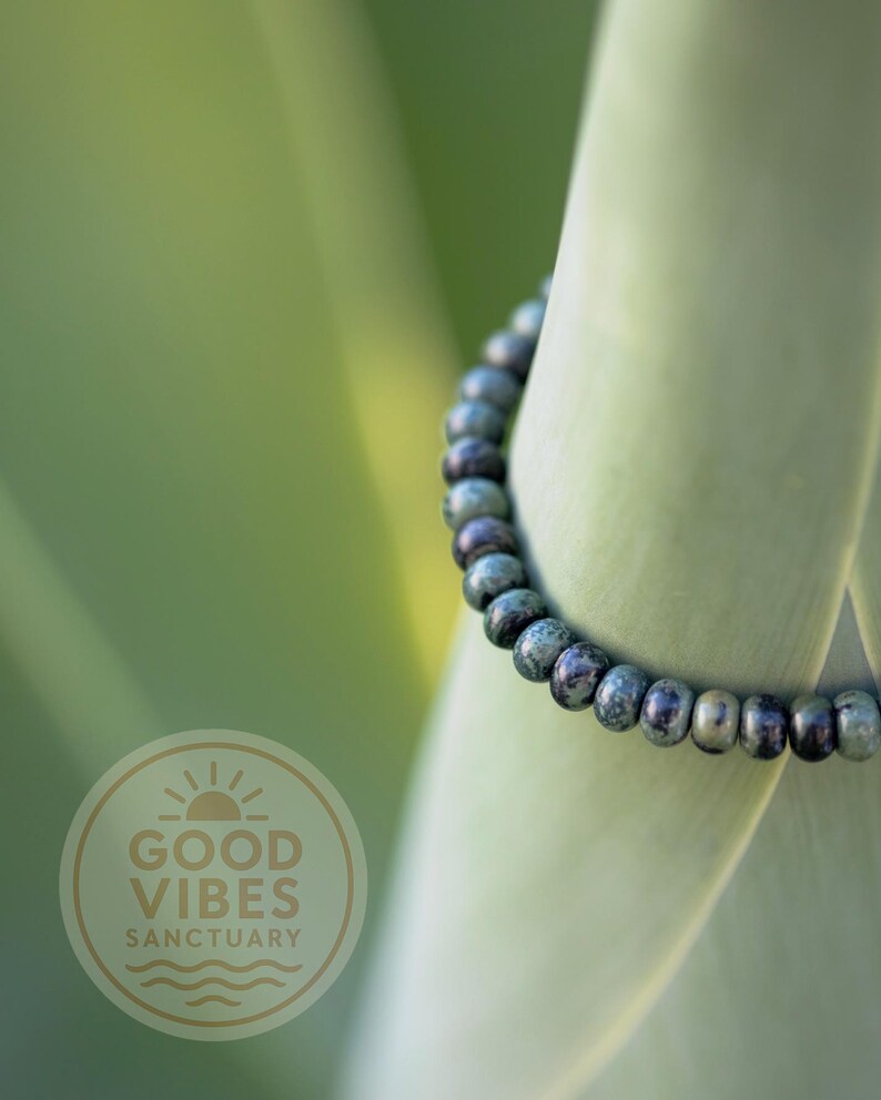 Kambaba Jasper and Red Jasper Bracelet • Grounding Unisex Jewelry image 7
