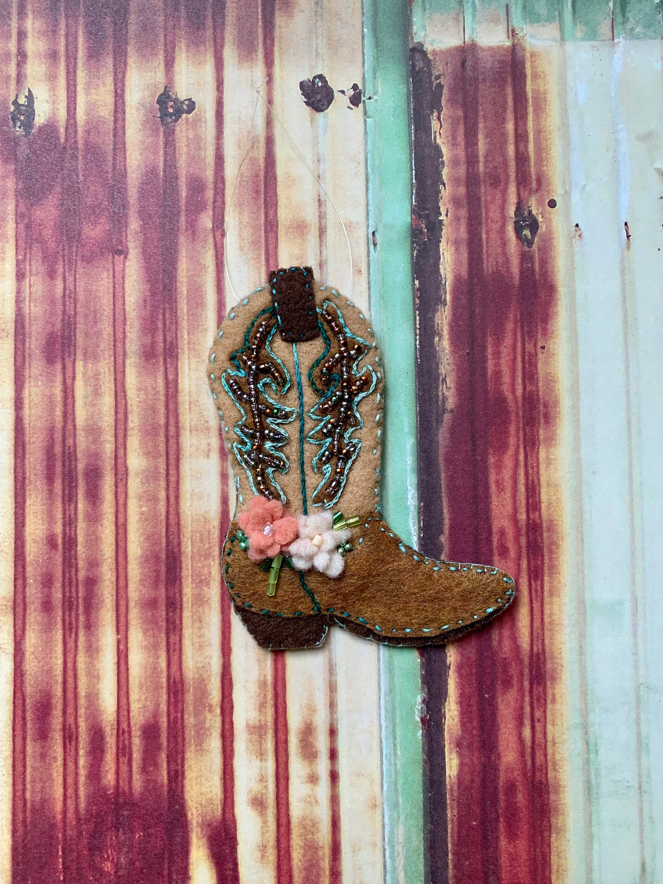 Felt Cowboy Boot Ornaments - Etsy