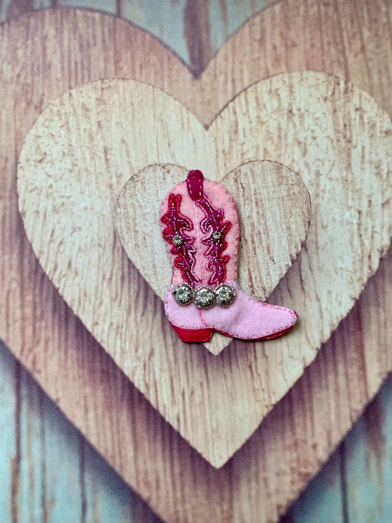 Felt Cowboy Boot Ornaments - Etsy