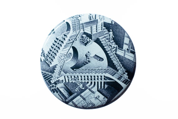 M.C Escher Pinback Buttons set of 10 Pins