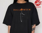 T SHIRT HALLOWEEN Oversized shirt PUMPKIN t-shirt witch ladies dress letter print cult movie horror woman gift clothes