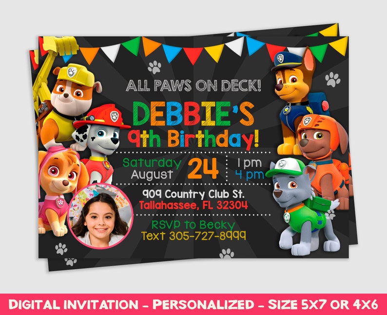 Paw Patrol Invitation, Paw Patrol Invite, Paw Patrol Social gathering, Paw Patrol Birthday, Birthday Invitation, Printable Invite, Custom-made, inv138 picture regarding Paw Patrol Invitations Printable referred to as Paw Patrol Invitation, Paw Patrol Invite, Paw Patrol Get together, Paw Patrol Birthday, Birthday Invitation, Printable Invite, Custom made, inv138