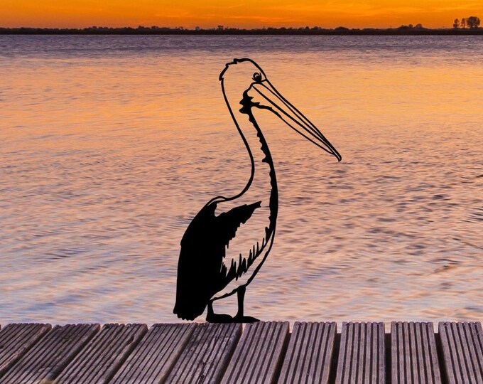 Pelican Metal Bird Art Decoration for Your Yard or Dock / Etsy