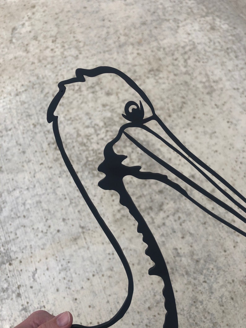 Pelican Metal Bird Art Decoration for your Yard or Dock / Etsy
