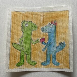 Cartes originales peintes à la main à l'aquarelle pour enfants