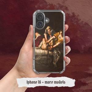 Judith Slaying Holofernes Iphone 16 Handyhülle, Frauenrechte Handyhülle, Lustige feministische Renaissance Malerei, Weibliche Wut
