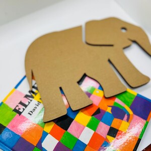 KIT DE ARTE 3D DE ELMER EL ELEFANTE / MANUALIDADES PARA NIÑOS / JUEGO CREATIVO DE CARTÓN RECICLADO / REGALO DE CUMPLEAÑOS PARA EDUCACIÓN EN CASA, EDUCACIÓN MENTAL ...