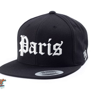 Casquette Brodee Logo Paris Lettrage Gothique En Broderie 3d Etsy