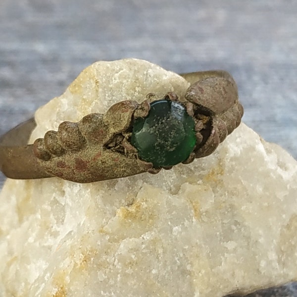 Vintage ring 18th - 19th century. Antique ring, Medieval Jewelry, Ancient jewelry, Genuine ring, Viking jewelry, Size: US - 8 1/2.