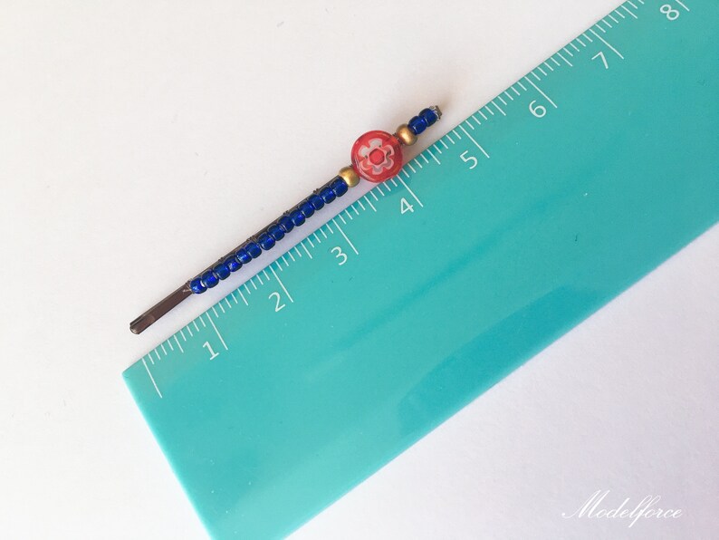 Flower beaded decorative bobby pins,