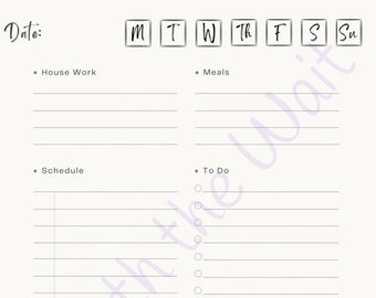 Daily To-do List PDF Printable - Etsy