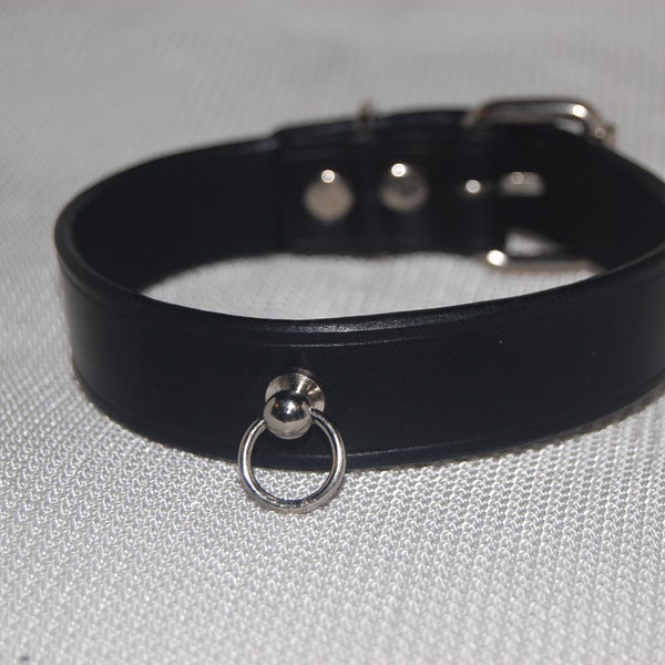 Collar de cuero hecho a mano para BDSM
