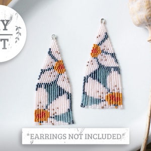 Bead Fringe Earrings DIY Kit: Pink Flower Jewelry Making