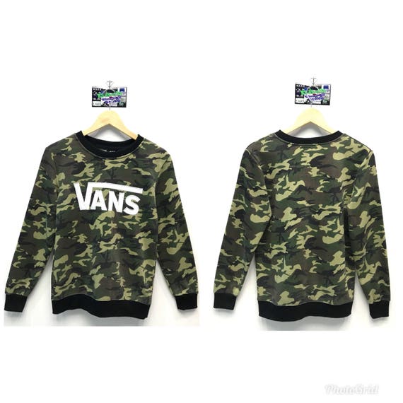 vans camouflage jumper