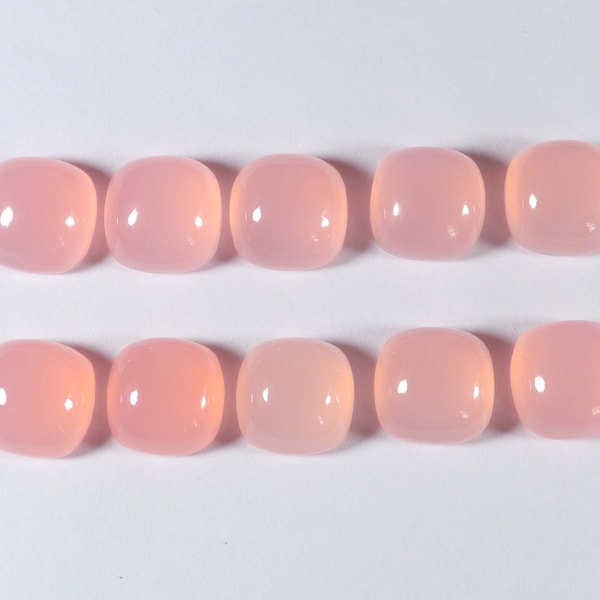 Rose Chalcedony Cabochon, Natural Pink Color Onyx Gemstone, Cushion Shape, Nice Quality Onyx Smooth Gemstone, Calibrated Size,Jewelry Making
