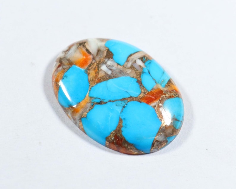 Top Designer Oyster Copper Turquoise Cabochon Oval 27x20x5 mm Oyster Turquoise Jewelry Making Smooth Cabochon Natural Turquoise Gemstone
