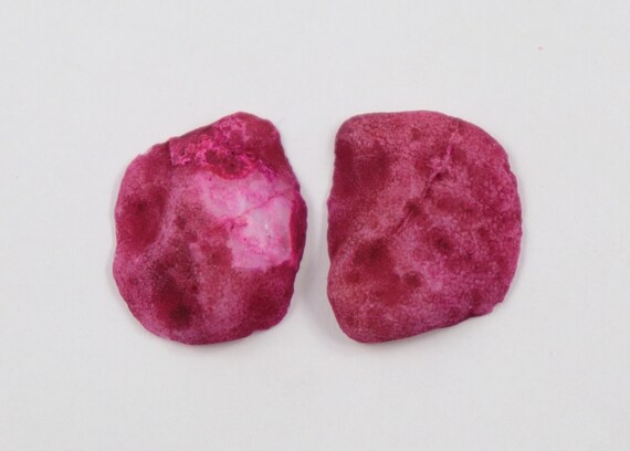 ピンクアゲートジオードドゥルージーペア、天然アゲートドゥルージー