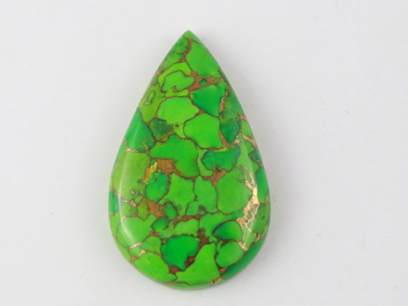 Pear Approx 41x25x6 mm,52 Cts,CopperTurquoise Loose Gemstone,Super Quality,CT573 Green Copper Turquoise Gemstone,Natural Turquoise Cabochon