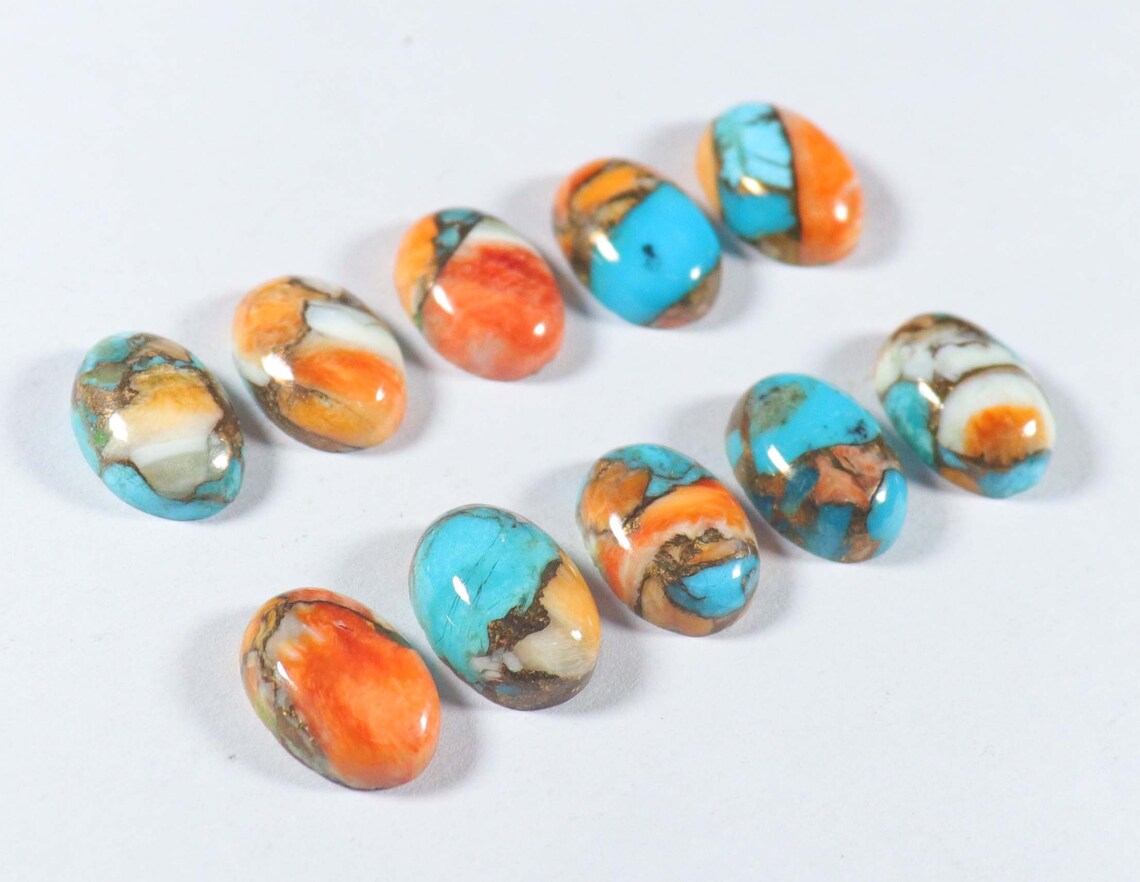 Oyster Copper Turquoise Cabochon Natural Turquoise Gemstone Etsy UK
