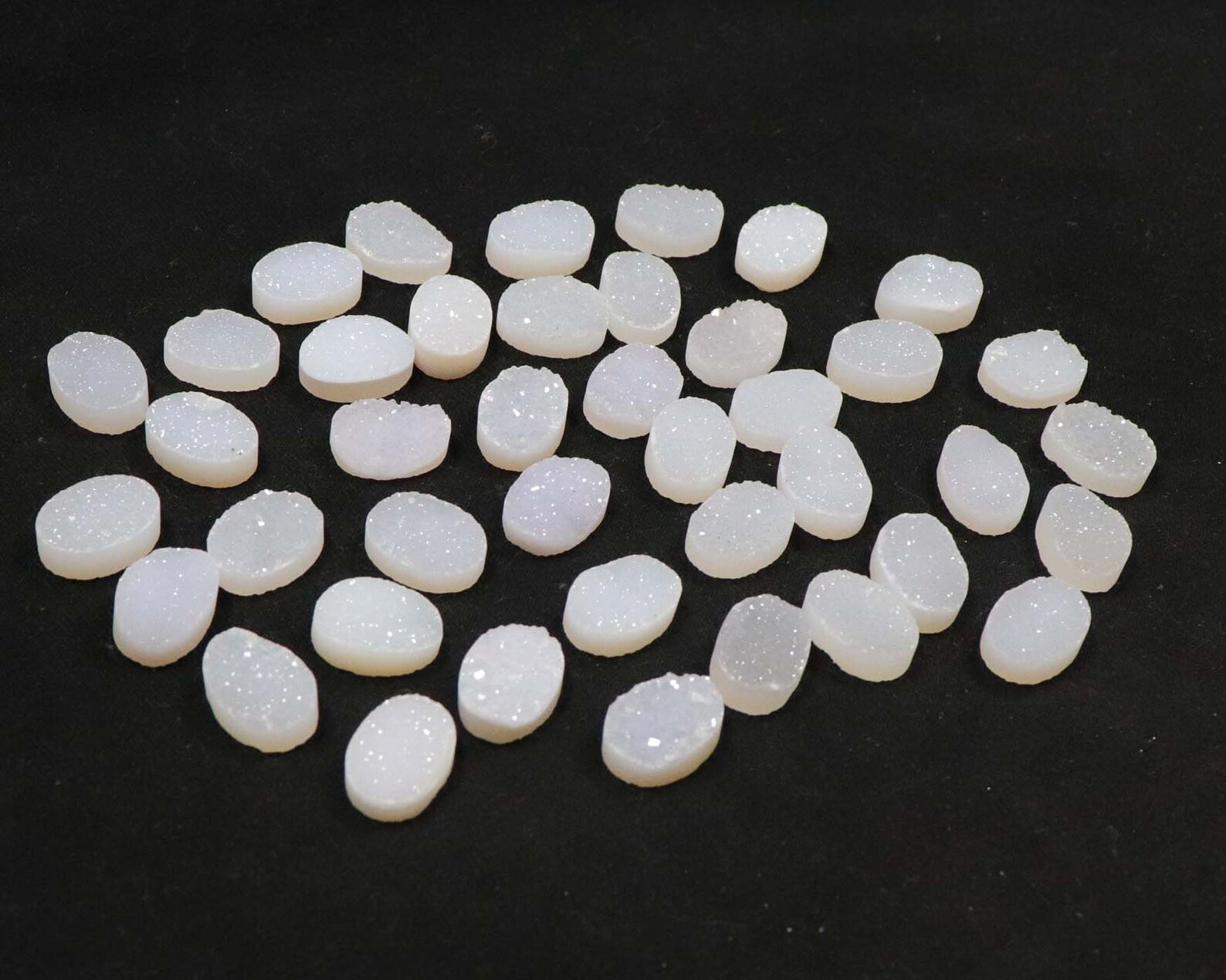 Natural White Druzy Gemstone White Druzy Loose Stone Etsy