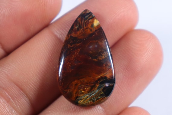 Pietersite Cabochon Rare Amazing, Natural Pietersite Gemstone, Pear Shape, Pietersite Loose Gemstone, Pendant Jewelry Use, 28x17x5 mm, PS528
