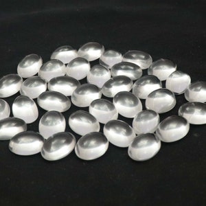 Royal Crystal Quartz Cabochon, 100%Natural Clear Crystal Quartz Gemstone,Oval AAA+ Quality Clear Quartz, Rare Crystal Semi Precious Gemstone