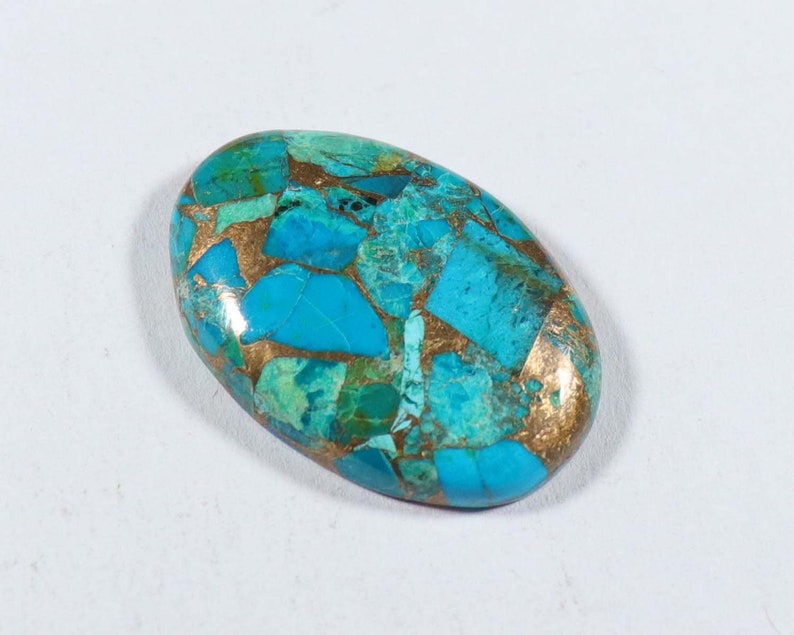 Rare Azurite Copper Turquoise Cabochon 1 Pcs Oval Shape High Quality 29x20xx5 mm Turquoise Gemstone Natural Azurite Copper Turquoise