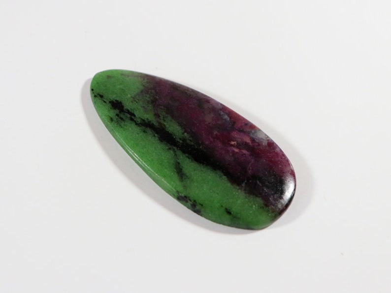 One Side PolishedRZ417 60x29x5 mm Ruby Zoisite Loose Stone Egg Shape 88 Cts Big size Ruby Zoisite Gemstone,Natural Ruby Zoisite Cabochon