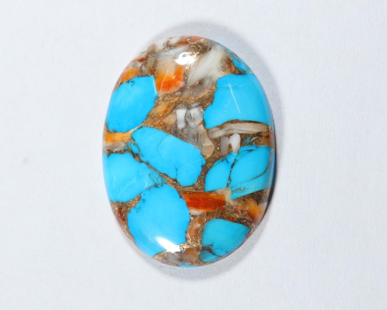 Top Designer Oyster Copper Turquoise Cabochon Oval 27x20x5 mm Oyster Turquoise Jewelry Making Smooth Cabochon Natural Turquoise Gemstone