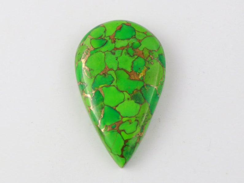 Pear Approx 41x25x6 mm,52 Cts,CopperTurquoise Loose Gemstone,Super Quality,CT573 Green Copper Turquoise Gemstone,Natural Turquoise Cabochon