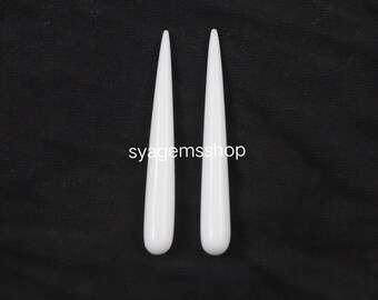 White Agate Quartz Teardrop Drops, AAA Gemstone for Jewelry Making