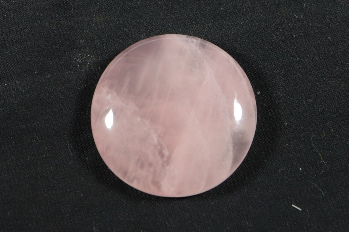 Rare Round Rose Quartz Cabochon Natural Rose Quartz Gemstone Etsy