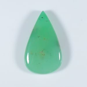 Genuine Chrysoprase Cabochon, AAA+ Quality, Pear Shape, Natural Chrysoprase Gemstone, 33x20x6 mm, Beautiful Chrysoprase Smooth Gemstone