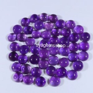 Cabochon en améthyste, améthyste africaine naturelle, ronde de 2 mm à 20 mm, qualité AAA, prix de gros, améthyste violette, cabochons lisses pour bijoux